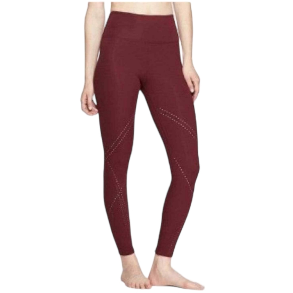 JoyLab High Rise 7/8 Length Leggings Burgundy Size M